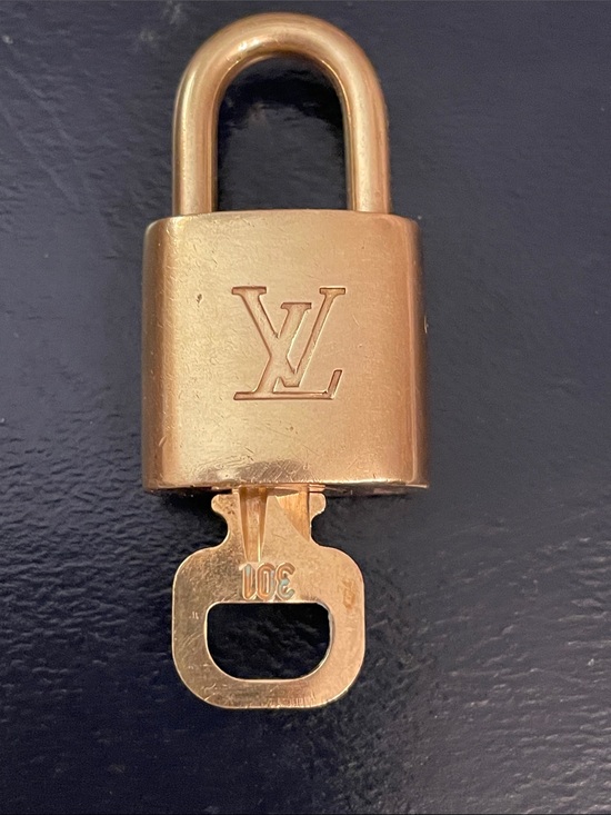 Louis Vuitton Other - Louis Vuitton Gold Padlock with LV Monogram Authentic Key 301